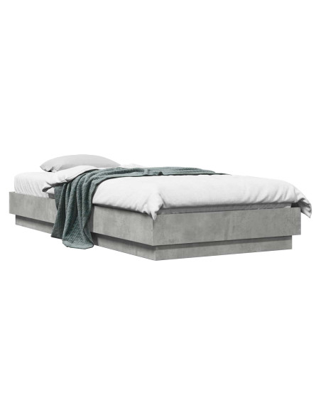 Struttura letto a pavimento Grigio Cemento 80 x 200 cm