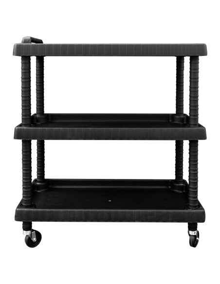 Carrello Attrezzi da Officina a 3 Livelli Nero 75x37,5x92 cm PP