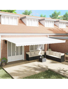 Telo di ricambio per tenda da sole Bianco 6 x 3 m Poliestere