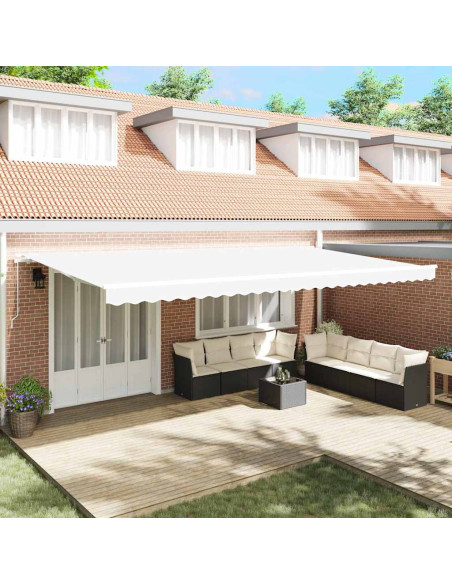 Telo di ricambio per tenda da sole Bianco 6 x 3 m Poliestere