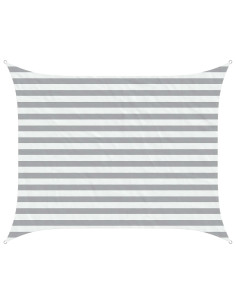 Vela da ombra solare Grigio chiaro e bianco 2 x 2,5 m 2