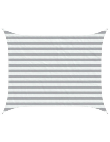 Vela da ombra solare Grigio chiaro e bianco 2 x 2,5 m