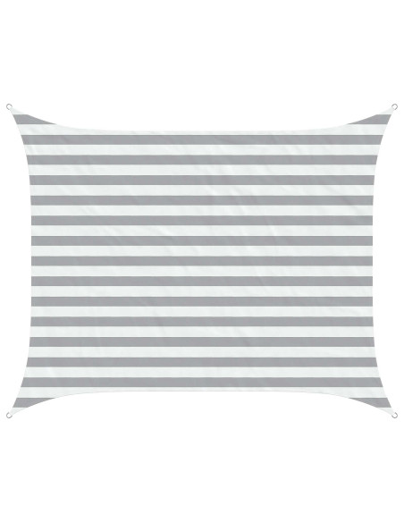 Vela da ombra solare Grigio chiaro e bianco 2 x 2,5 m