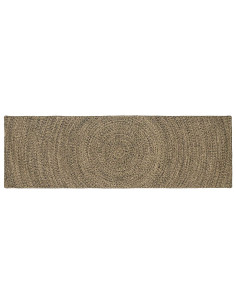 Tappeti per area Naturale e Nero 80 x 200 cm Juta