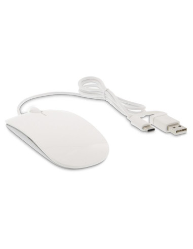 MOUSE USB-C/USB-A LMP WHITE ITALIA