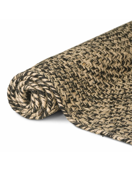 Tappeti per area Naturale e Nero 60 x 300 cm Juta