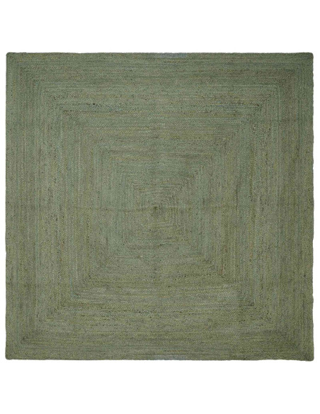 Tappeti per area Quadrato Verde Oliva 200 x 200 cm Juta