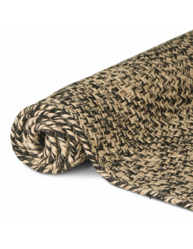 Tappeti per area Naturale e Nero 60 x 400 cm Juta