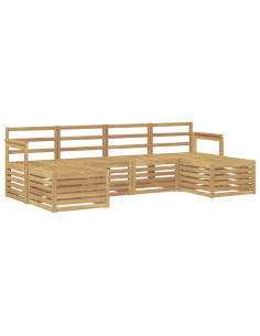 Set di divani da esterno 5 pcs Bianco 249 x 122,5 x 73 cm 2