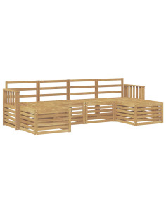 Set di divani da esterno 5 pcs Bianco 249 x 122,5 x 73 cm 2