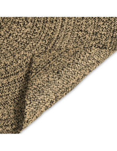 Tappeti per area Naturale e Nero 80 x 250 cm Juta