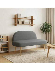 Panchina imbottita con schienale Grigio scuro 110 x 60 x 76 cm