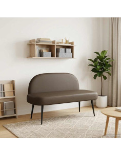 Panchina imbottita con schienale Grigio 110 x 60 x 76 cm