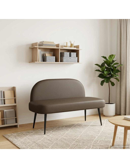 Panchina imbottita con schienale Grigio 110 x 60 x 76 cm