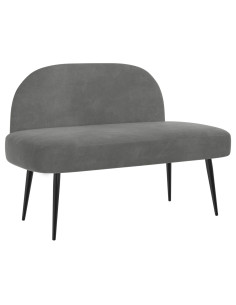 Panchina imbottita con schienale Grigio scuro 110 x 60 x 76 cm 2