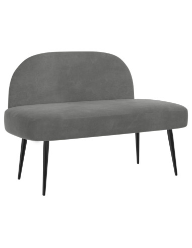 Panchina imbottita con schienale Grigio scuro 110 x 60 x 76 cm