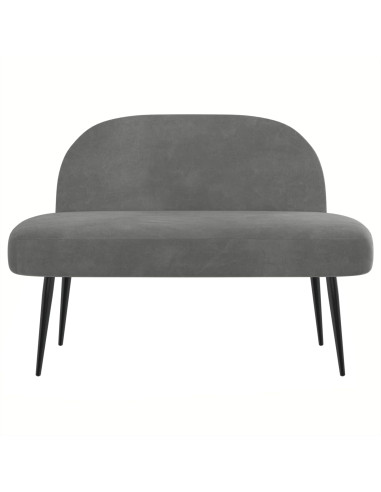 Panchina imbottita con schienale Grigio scuro 110 x 60 x 76 cm