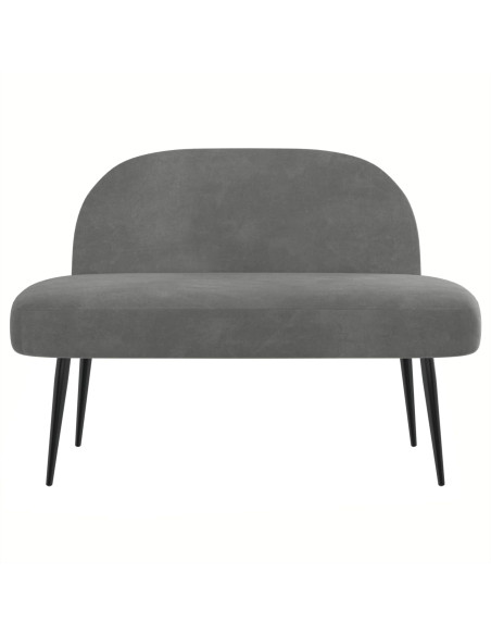 Panchina imbottita con schienale Grigio scuro 110 x 60 x 76 cm