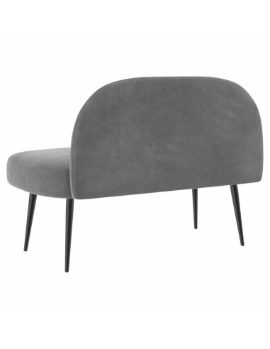 Panchina imbottita con schienale Grigio scuro 110 x 60 x 76 cm