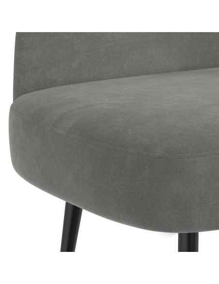 Panchina imbottita con schienale Grigio scuro 110 x 60 x 76 cm