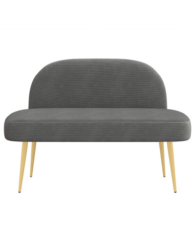 Panchina imbottita con schienale Grigio scuro 110 x 60 x 76 cm