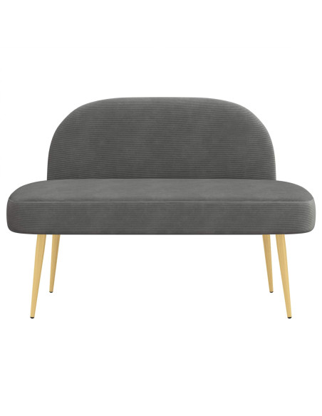 Panchina imbottita con schienale Grigio scuro 110 x 60 x 76 cm