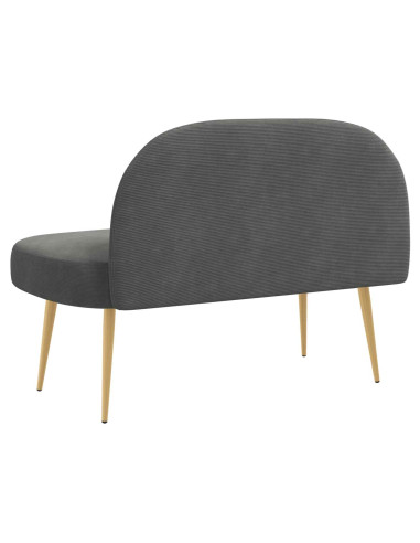 Panchina imbottita con schienale Grigio scuro 110 x 60 x 76 cm