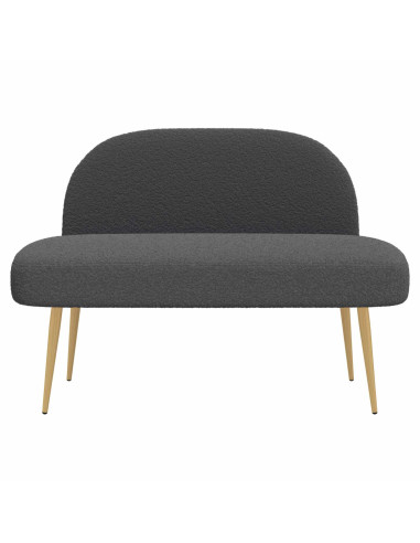 Panchina imbottita con schienale Grigio scuro 110 x 60 x 76 cm