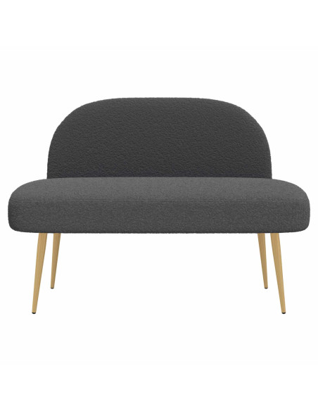 Panchina imbottita con schienale Grigio scuro 110 x 60 x 76 cm
