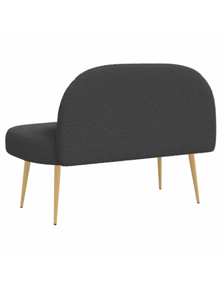 Panchina imbottita con schienale Grigio scuro 110 x 60 x 76 cm