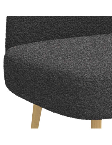 Panchina imbottita con schienale Grigio scuro 110 x 60 x 76 cm
