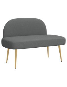 Panchina imbottita con schienale Grigio scuro 110 x 60 x 76 cm 2
