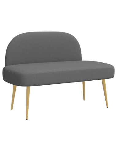 Panchina imbottita con schienale Grigio scuro 110 x 60 x 76 cm