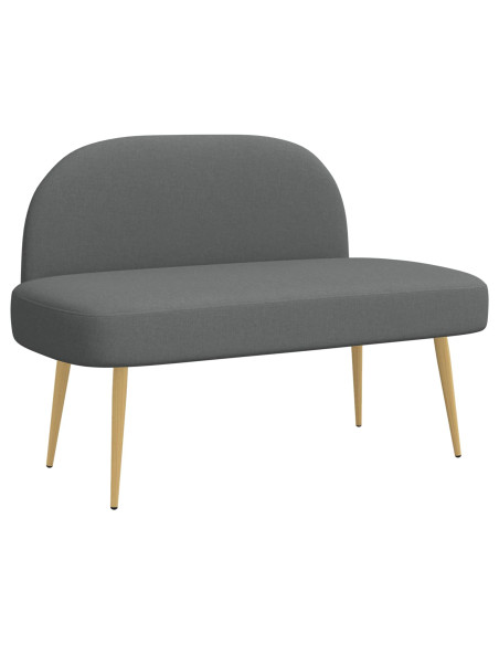 Panchina imbottita con schienale Grigio scuro 110 x 60 x 76 cm