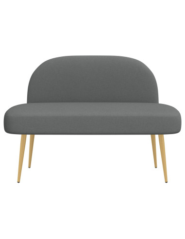Panchina imbottita con schienale Grigio scuro 110 x 60 x 76 cm