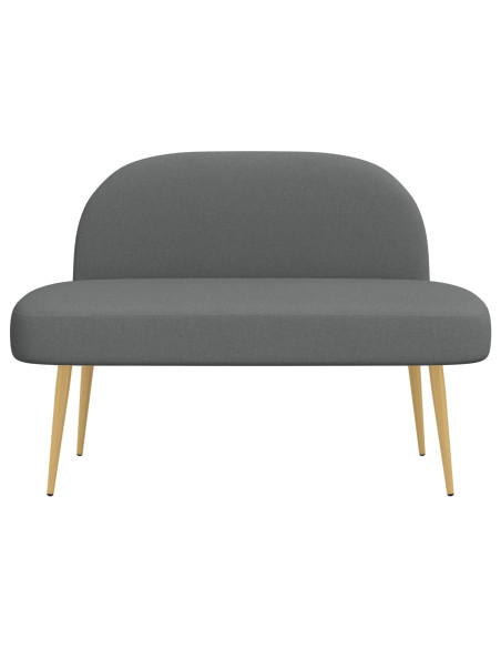 Panchina imbottita con schienale Grigio scuro 110 x 60 x 76 cm