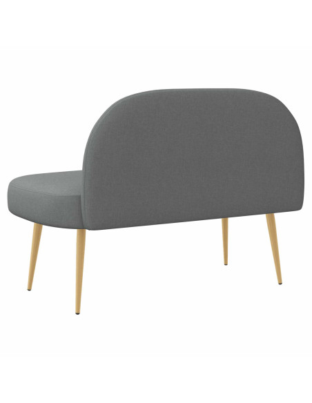 Panchina imbottita con schienale Grigio scuro 110 x 60 x 76 cm