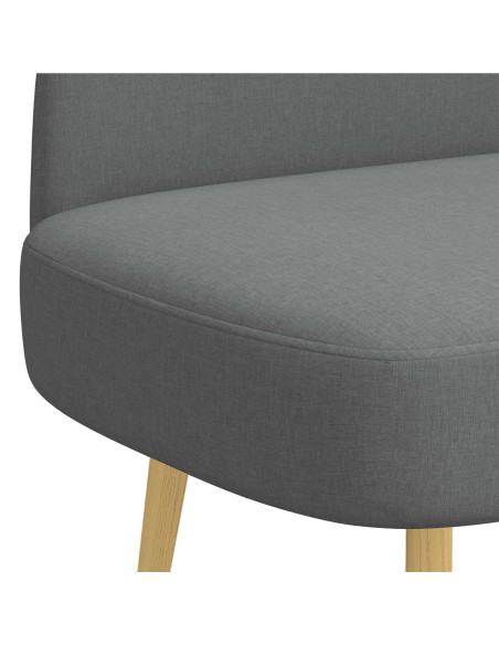 Panchina imbottita con schienale Grigio scuro 110 x 60 x 76 cm