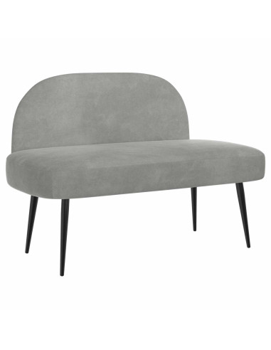 Panchina imbottita con schienale Grigio chiaro 110 x 60 x 76 cm