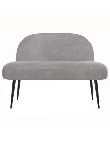 Panchina imbottita con schienale Grigio chiaro 110 x 60 x 76 cm