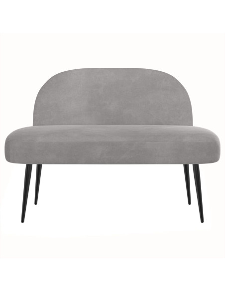 Panchina imbottita con schienale Grigio chiaro 110 x 60 x 76 cm