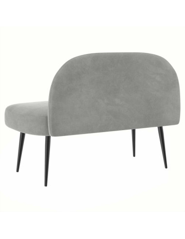 Panchina imbottita con schienale Grigio chiaro 110 x 60 x 76 cm
