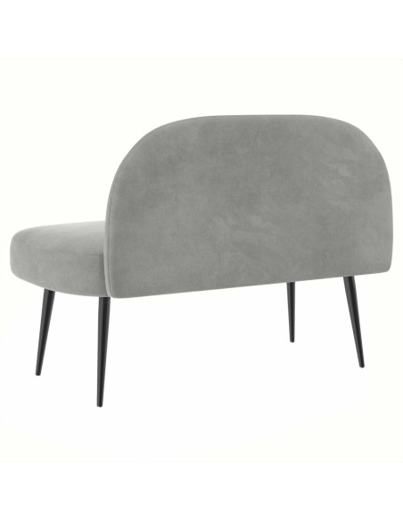 Panchina imbottita con schienale Grigio chiaro 110 x 60 x 76 cm