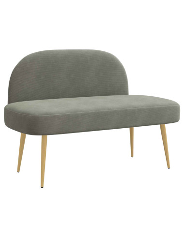 Panchina imbottita con schienale Grigio chiaro 110 x 60 x 76 cm