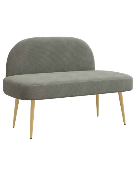 Panchina imbottita con schienale Grigio chiaro 110 x 60 x 76 cm
