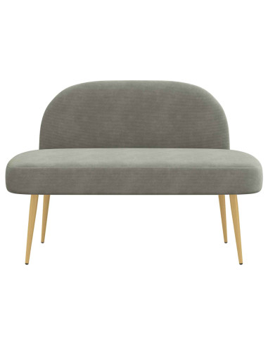 Panchina imbottita con schienale Grigio chiaro 110 x 60 x 76 cm