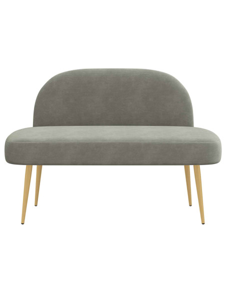 Panchina imbottita con schienale Grigio chiaro 110 x 60 x 76 cm