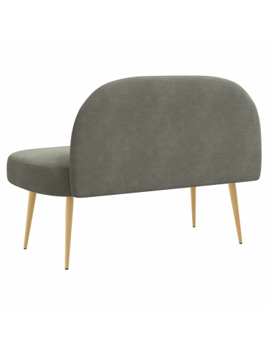 Panchina imbottita con schienale Grigio chiaro 110 x 60 x 76 cm