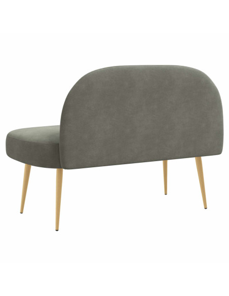 Panchina imbottita con schienale Grigio chiaro 110 x 60 x 76 cm