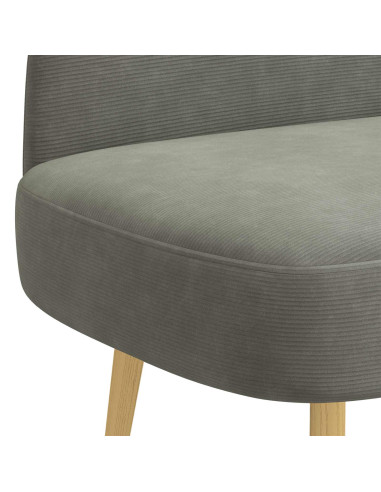 Panchina imbottita con schienale Grigio chiaro 110 x 60 x 76 cm